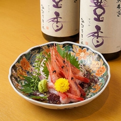 甘エビ/鮮魚のカルパッチョ