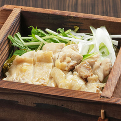 若鶏のせいろ蒸しネギ塩ソース
