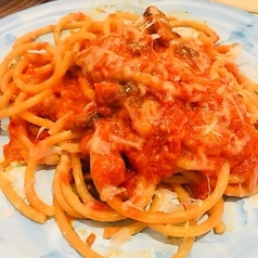 豚ほほ肉の塩漬けとペコリーノチーズのトマトスパゲッティ「アマトリチャーナ」