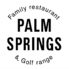 PALM SPRINGS Family restaunt&Golf range パーム スプリングス ファミリー レストラン アンド ゴルフ レンジのロゴ