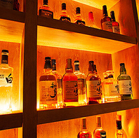高級ワインほか数々のお酒を取り揃えてます。