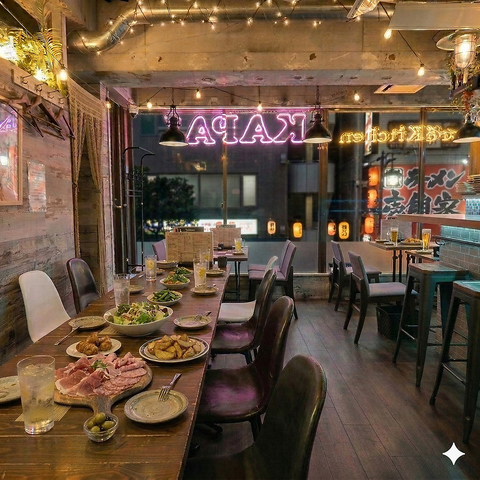 新橋で貸切・女子会・合コンなら♪おしゃれなネオ居酒屋風バル◎ポイント利用でお得に