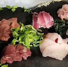 地鶏のお刺身 5種盛り合わせ