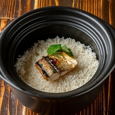 炊き立てどなべ飯　炭火焼さば　1人前
