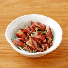 富山水揚げホタルイカの燻製/タラチャンジャ/貝わさび　各