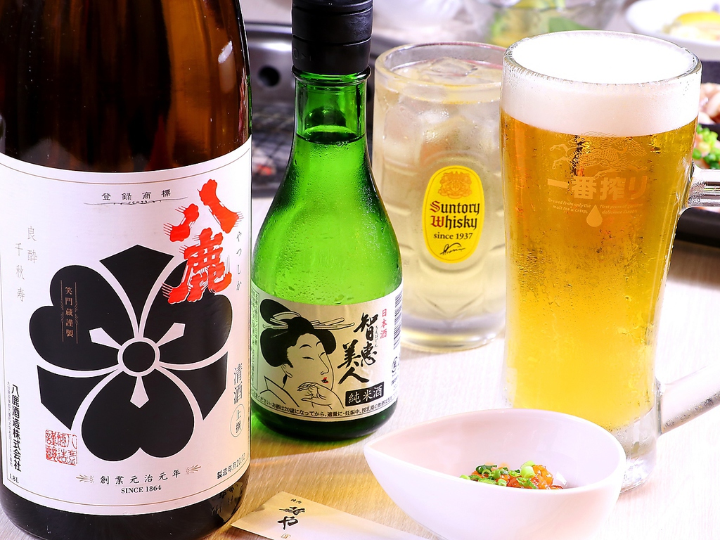 コースには飲み放題もつけることができます。