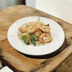 海老とアスパラのガーリックシュリンプ