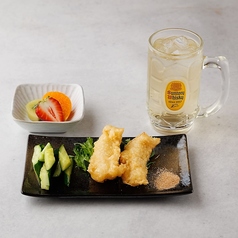 白身魚のフリットセット