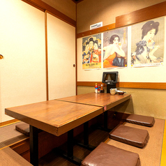 掘りごたつのお座敷は、落ち着いてお食事をお楽しみ頂けます