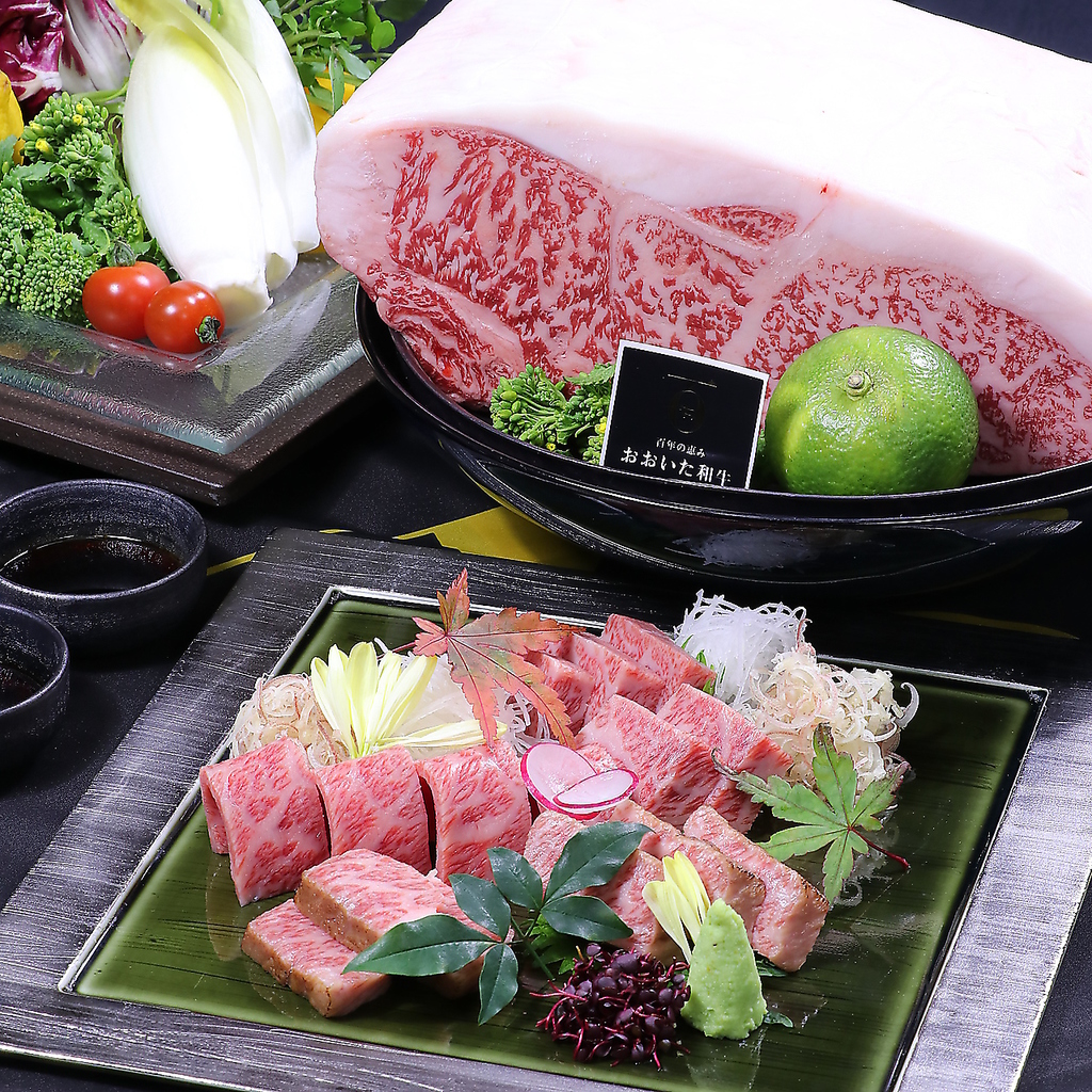 おおいた和牛の豊後牛や大分最高級地鶏の豊のしゃもを贅沢に使った肉料理を心ゆくまでお楽しみ下さい