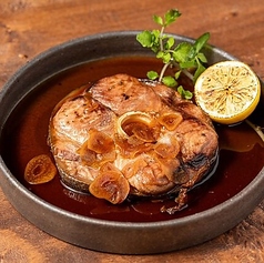 名物 まぐろの輪切り炭焼き にんにく醤油
