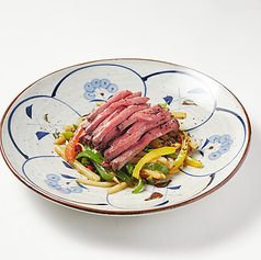 国産和牛のローストビーフ 青椒肉絲