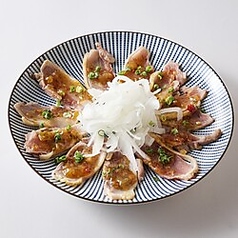 親鳥たたきの香味野菜ビネガーパッチョ