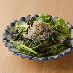 釜揚げしらすのグリーンサラダ　チョレギドレッシング