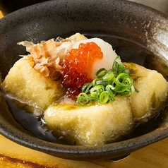 揚げ出汁豆腐イクラ乗せ～アオサ餡かけ～