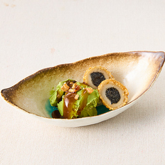 抹茶ジェラート＆ごま団子