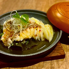 白身魚の酒蒸し