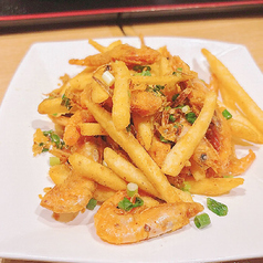 甘エビとポテトフライのスバイシー炒め