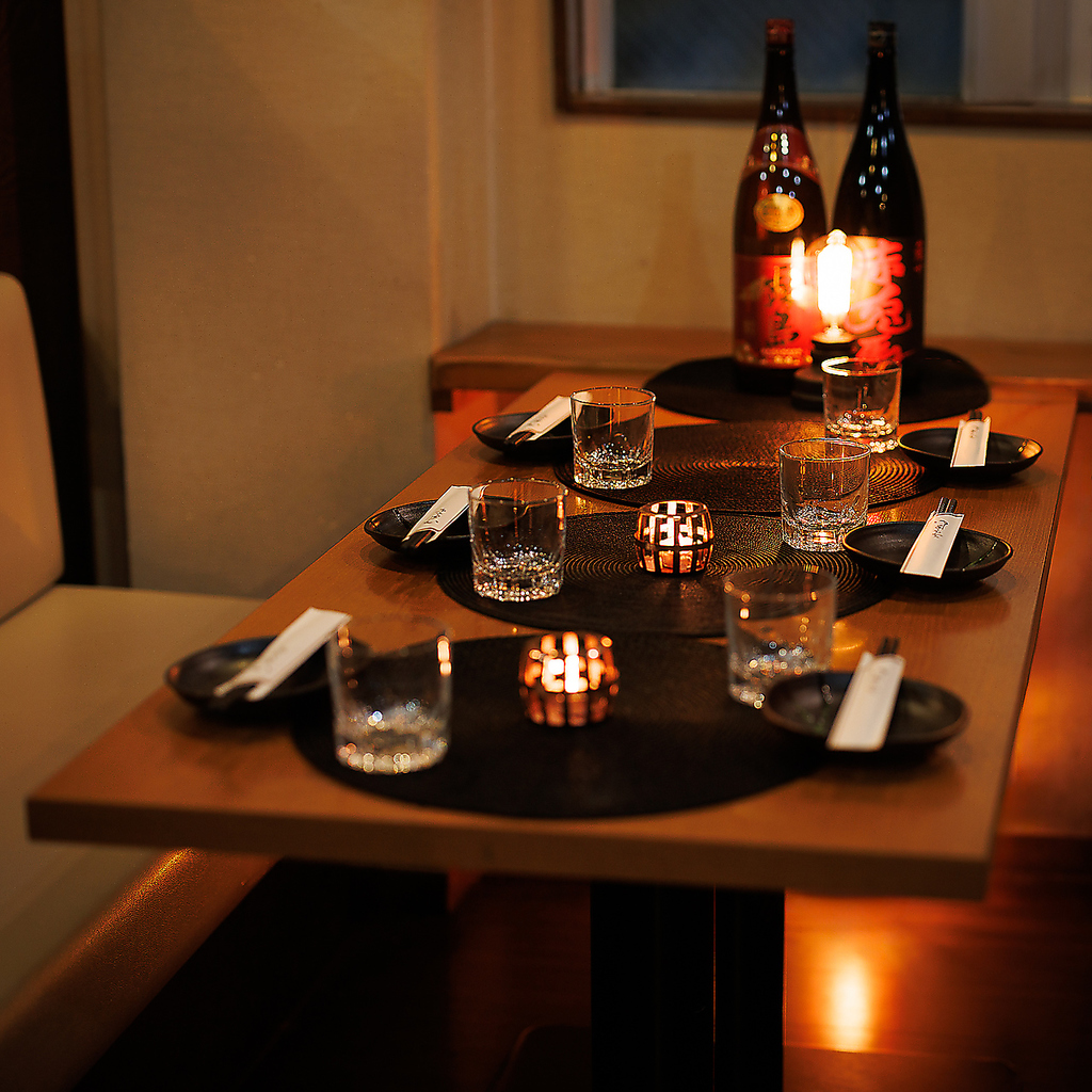 個室完備でデートや会食、様々なシーンでご利用いただけます！！