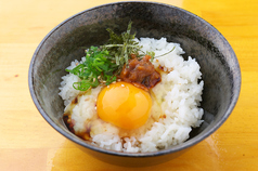 四万十鶏の肉味噌の卵かけご飯