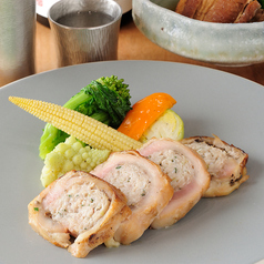 グリルチキン、柚子胡椒で