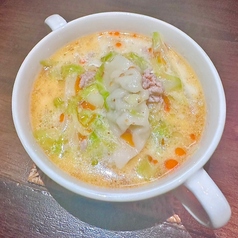 ピリ辛豆乳坦々スープ