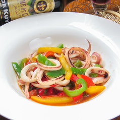 イカとパプリカ炒め