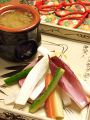 料理メニュー写真 あんぷくシーザーサラダ/季節野菜の味噌バーニャカウダー