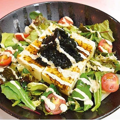 生岩海苔と豆腐のサラダ