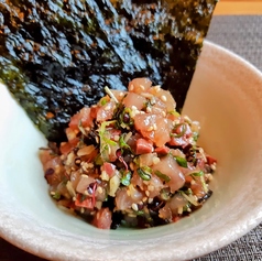真鯛の塩昆布なめろう