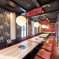 ゆったり掘りごたつ個室は最大22名様までOK！しきりで広さは自由自在！人数に合わせて個室をご準備致します。