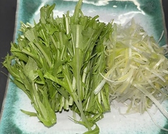 水菜と白葱の盛り合わせ