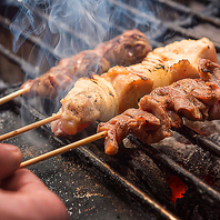 店主が厳選した産地直送の鶏を使用した絶品焼き鳥