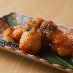 海老と三つ葉の柚子胡椒天