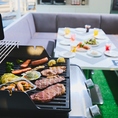 ゆったりソファに座りながらグリルで楽しむBBQ◆皆で絶景を見ながらくつろぐバーベキューで思い出になること間違いなし★
