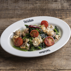 【温タパス】スルメイカとホウレン草のオイル炒め