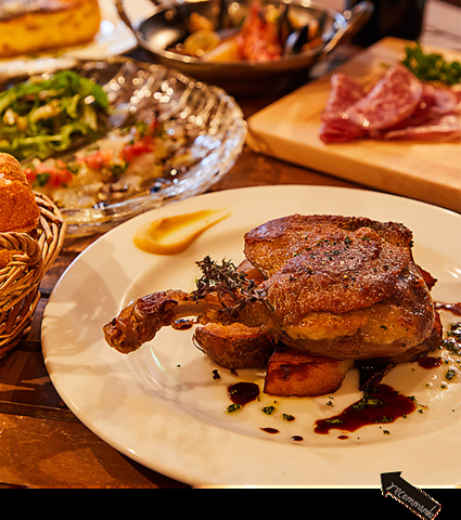 ゴンアルブルの自慢の美味しいお料理を召し上がれ。