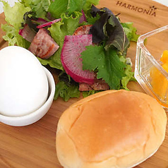 朝限定・HARMONIAサラダとジャムのパンセット
