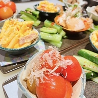 季節の素材を活かした冷菜も見逃せません！