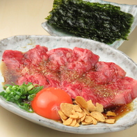 《幻の生ハラミ》は新鮮だからこそご提供できる一皿