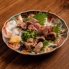 鶏刺し三種盛り