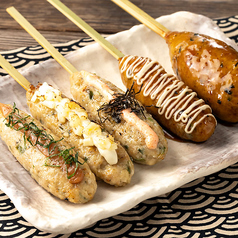 <奥州美鶏つくね>特製つくね串盛合わせ