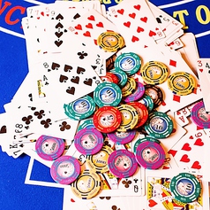 ポーカーゲーム：5枚のカードで役を作り、一番強い役が勝者