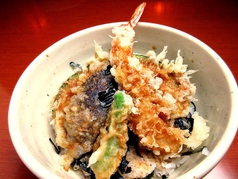 天丼　小鉢、みそ汁付き