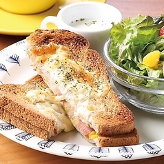 クロックムッシュ[サラダ+スープ付き]