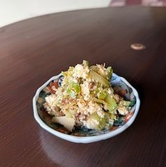 青ザーサイの肉味噌白和え