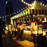 オープンテラス席でＢＢＱを楽しもう♪