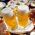 プレミアムモルツの生ビールも飲み放題！単品飲み放題をご用意しております