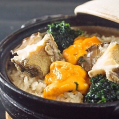 鮑と雲丹の贅沢土鍋ご飯