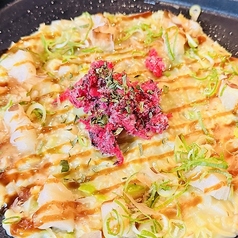 梅とあさりのもんじゃ焼き